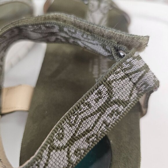 Cheeks Fit Body By Tony Little Women’s Sandals 8M Green & Gray Geometric - Picture 6 of 12